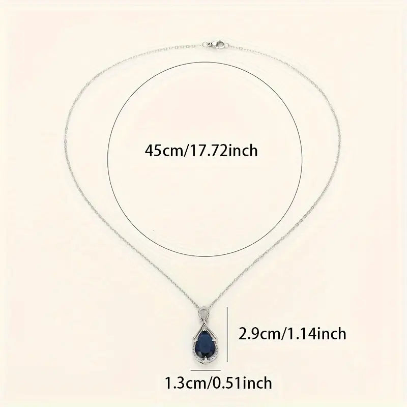 Elegant Sapphire Twisted Necklace